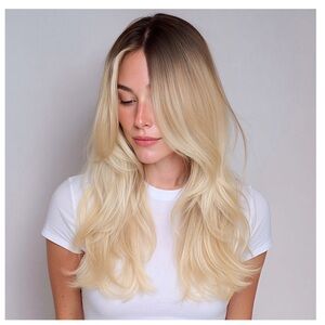 BELLAMI rooted walnut to
Ash blonde hair extensions